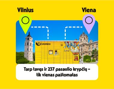 Tarp tavęs ir 237 pasaulio krypčių - tik vienas paštomatas
