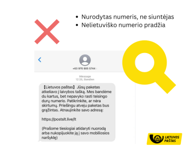 Kaip atpažinti sukčių žinutes